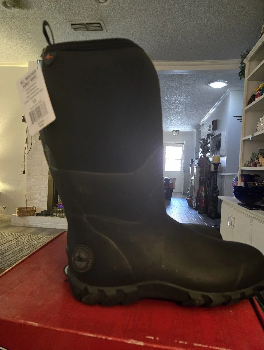 Men's Habit Black Waterproof Work Boots, Size 12